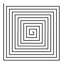 Eine quadratische Spirale