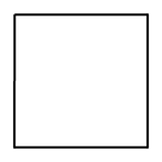 Ein Quadrat, dessen Seitenlänge eingegeben wurde